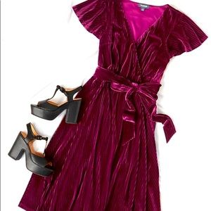 ModCloth Maroon Velvet Dress